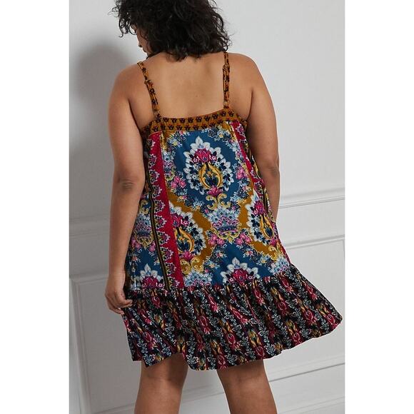 Anthropologie Zadie Velvet Slip Babydoll Dress Women's Large Festival Artsy Boho - Picture 3 of 12